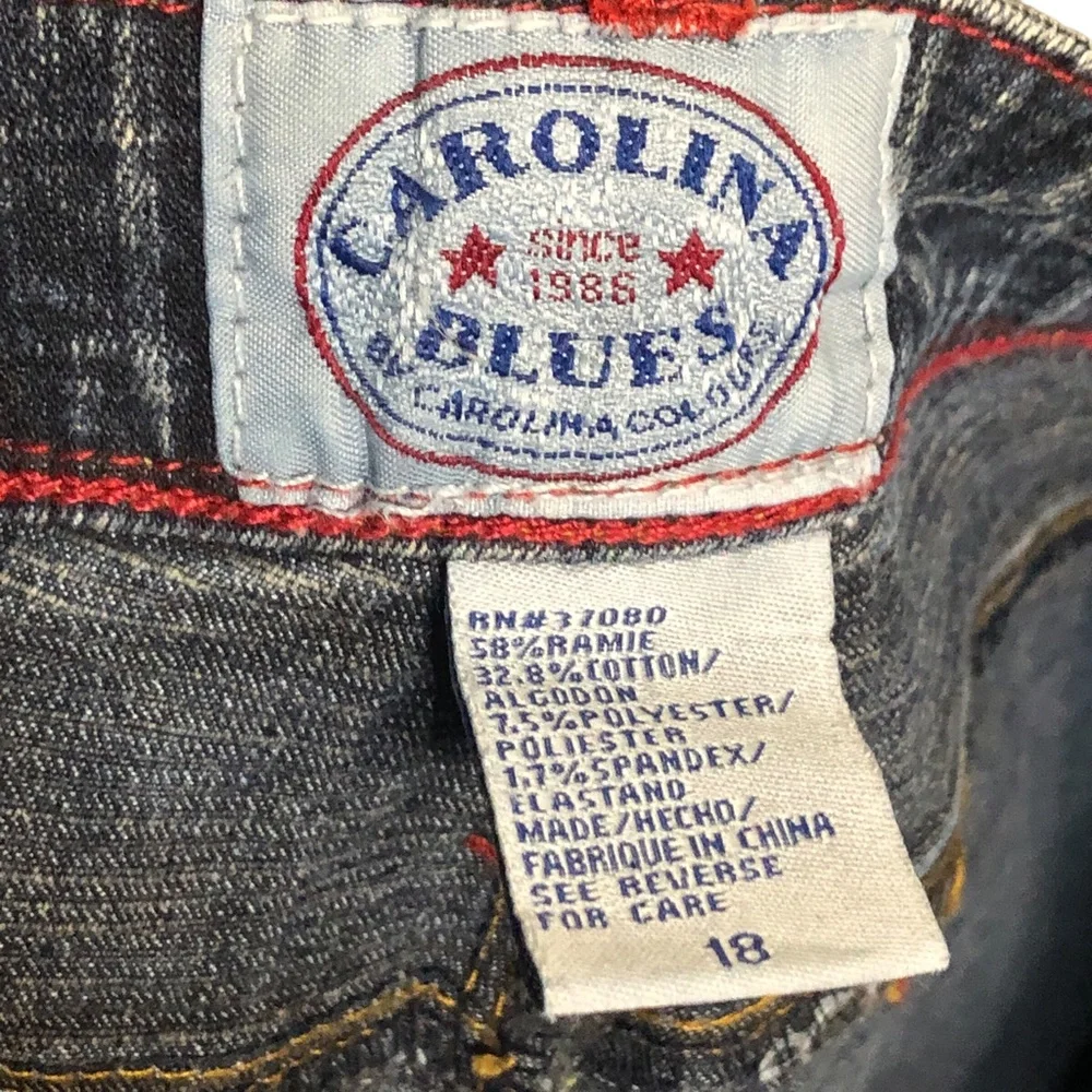Vintage Carolina Blue Women's Denim Stretch Denim Capri Pants Size 18